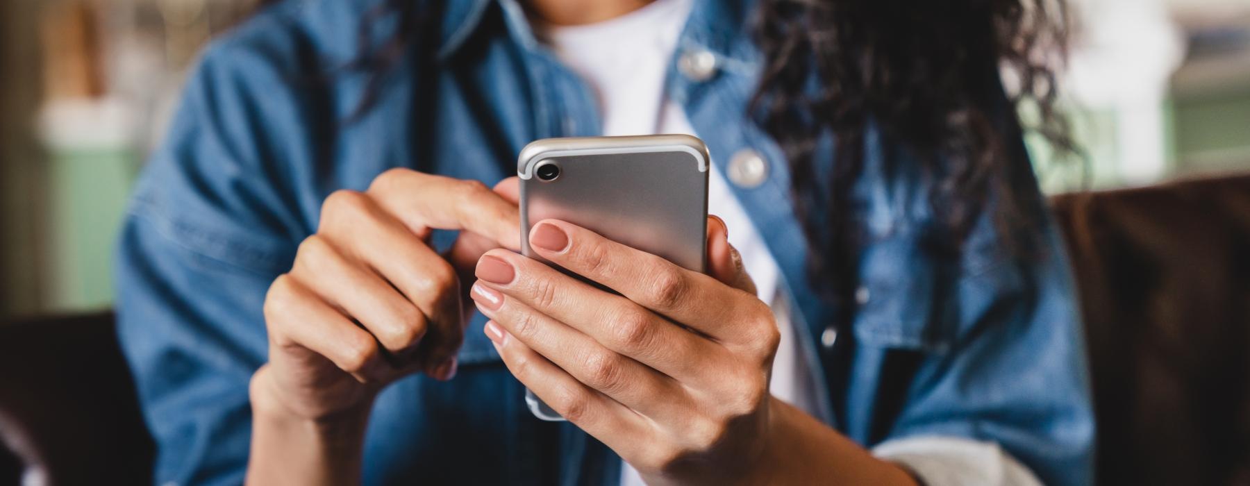 a person holding a phone