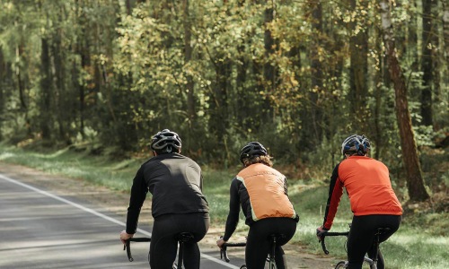 people on bicycles